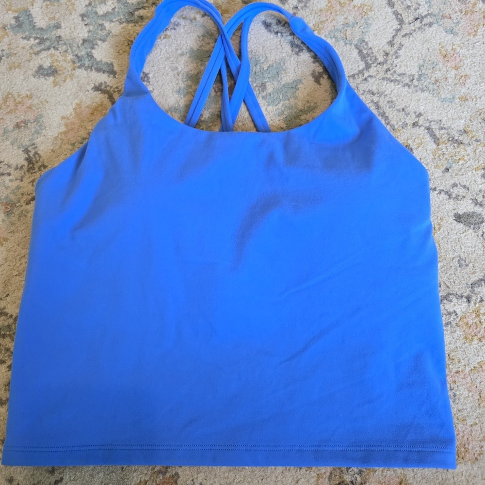 HeyNuts Longline Zeal Bra Wirefree Sports Tank/Top Small B-D Cup Sapphire Blue